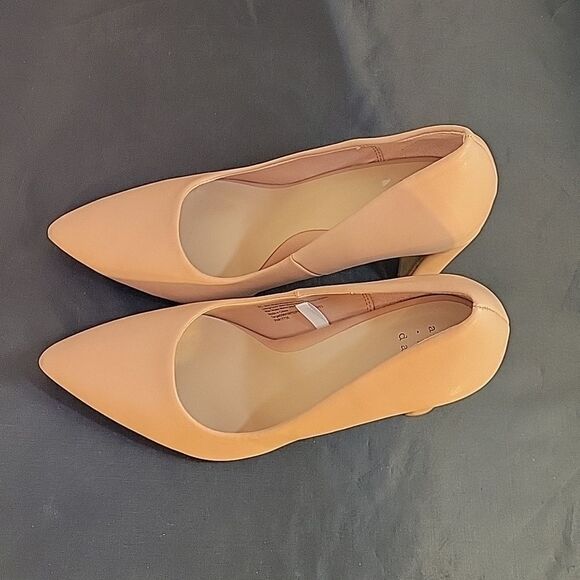 BRAND NEW A.NEW DAY POINTED TOE WOMEN"S SLIP-ON SUE BLOCK HEEL PUMPS - Picture 6 of 16